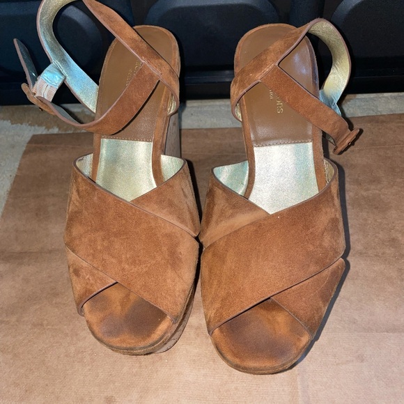 Michael Kors Hilary Suede Cork Platform - Picture 3 of 4